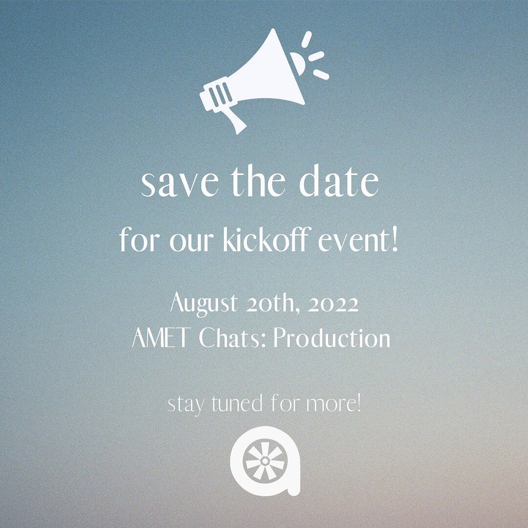 AMET Chats series is kicking off on August 20th! 💥

Mark your calendars and join us for an in person panel discussing all things Production with a few very special guests. Stay Tuned! 

#Armenians #Media #Entertainment #Tech