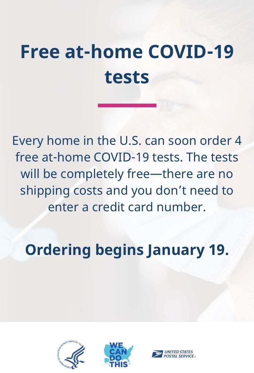 What’s new: Free COVID Tests