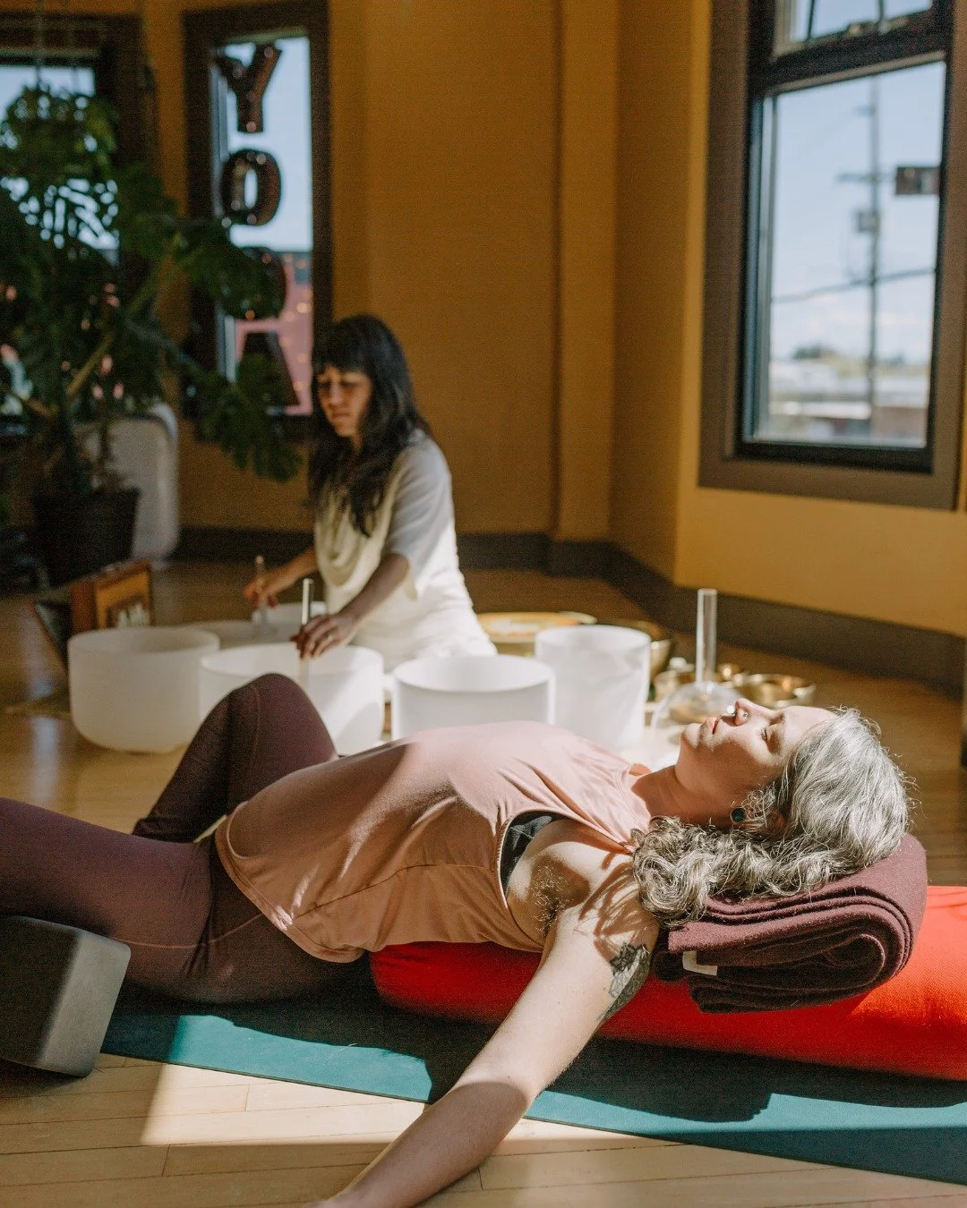 Restorative Yoga + Sound Journey
with Danielle + Laura
Saturday, July 11th from 4:30-6:30pm

Join us for a deeply relaxing and replenishing evening of restorative yoga paired with a live sound journey designed to help you release tension, reset the n