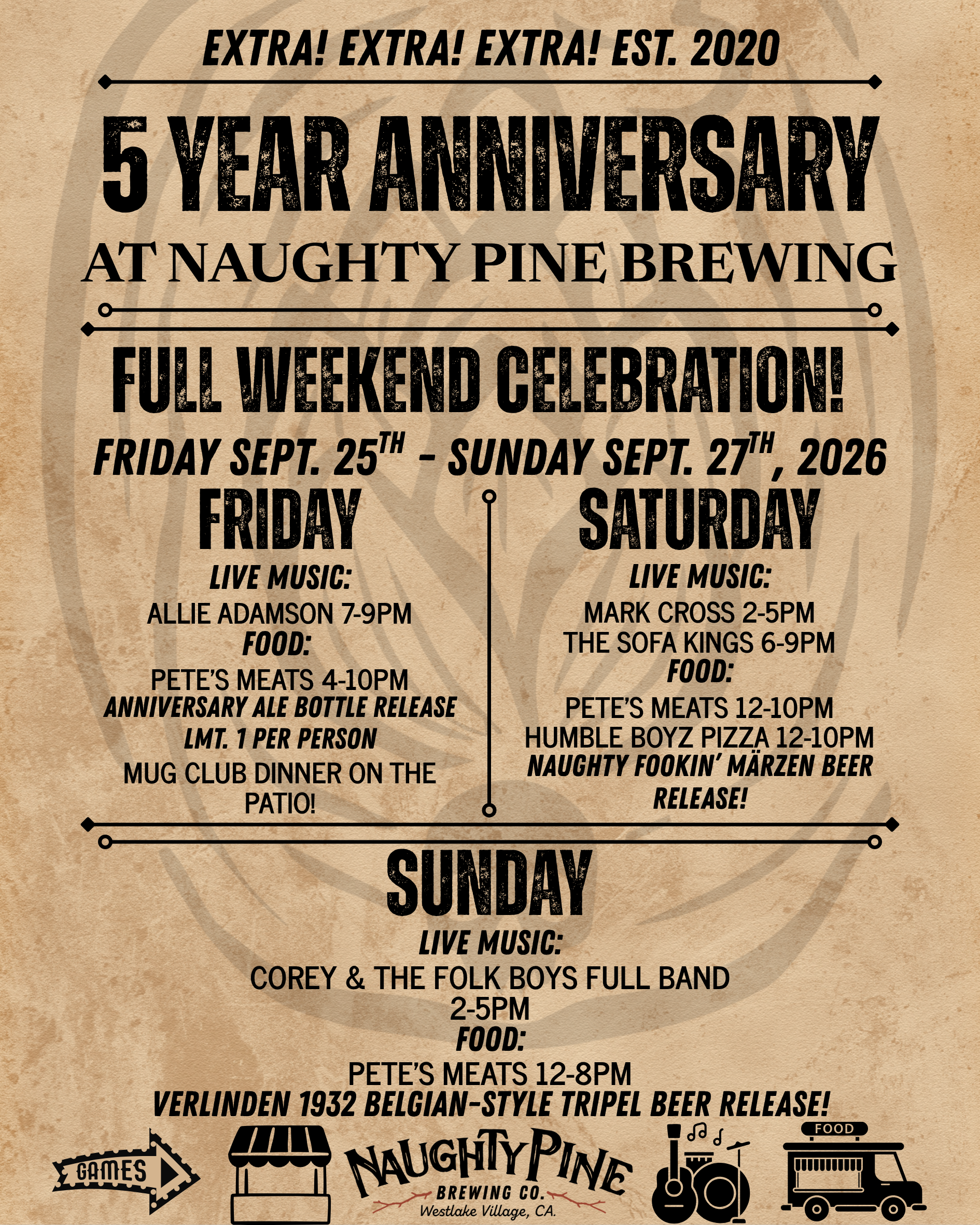 5 Year Anniversary Weekend
