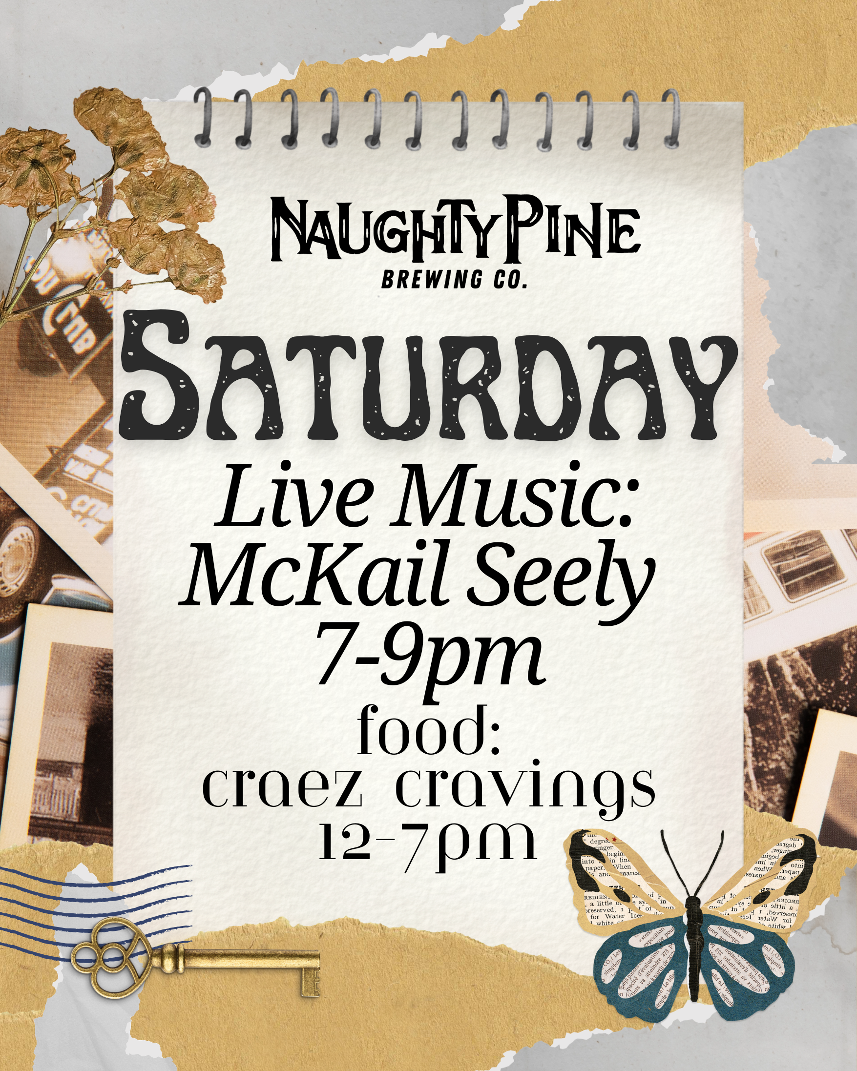 McKail Seely 7-9pm. Craez Cravings 12-7pm.