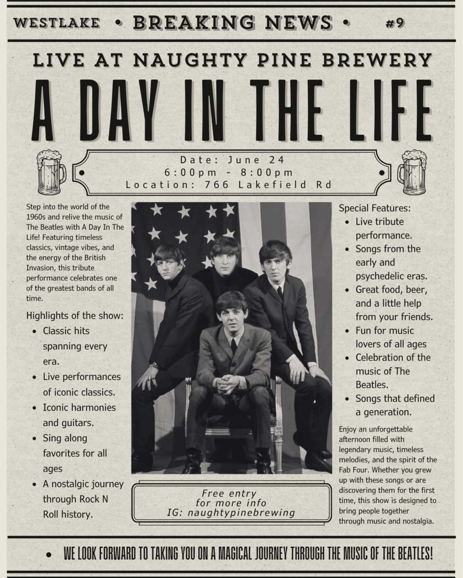 BEATLES TRIBUTE NIGHT