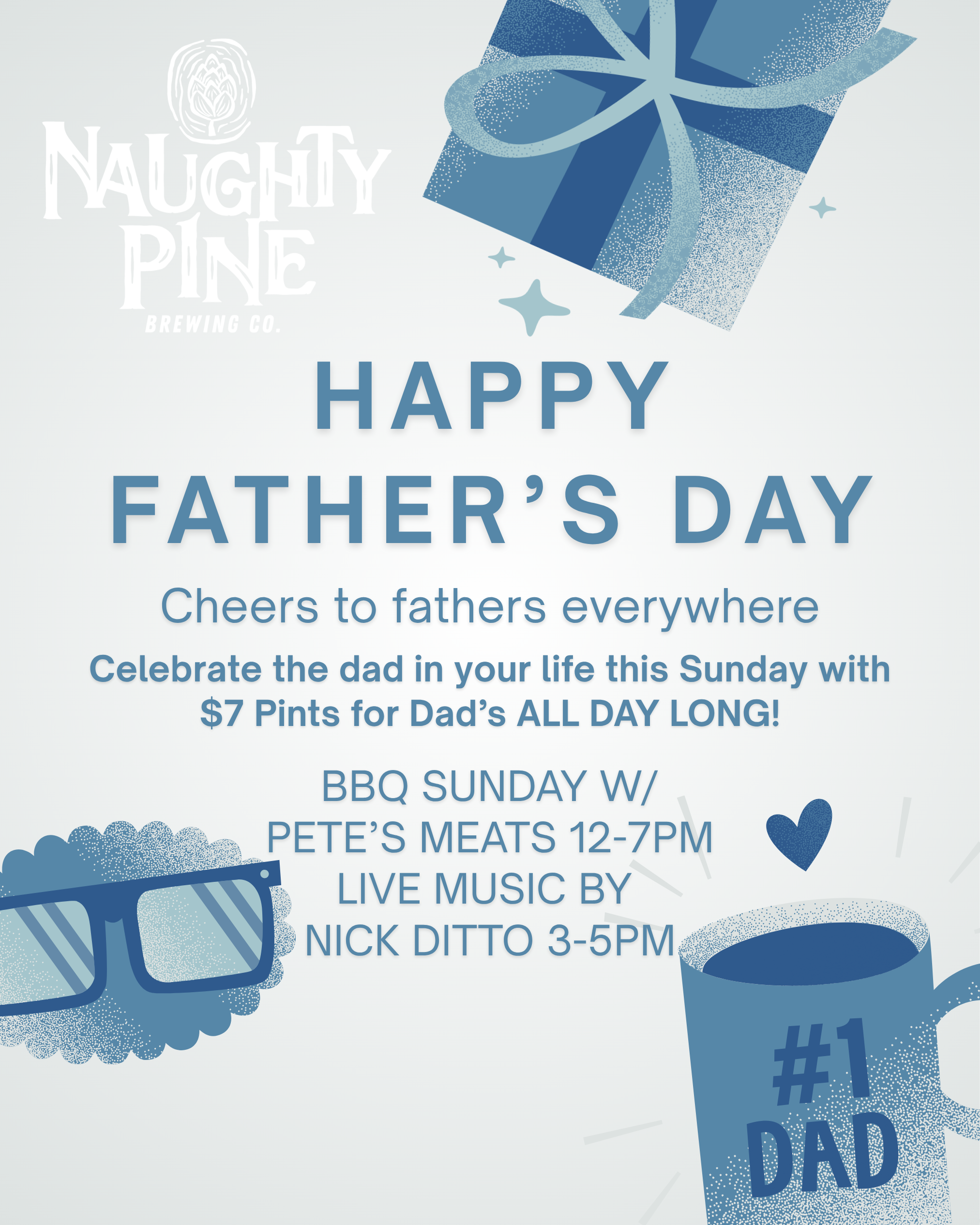 BBQ 12-7pm. Nick Ditto 3-5pm.