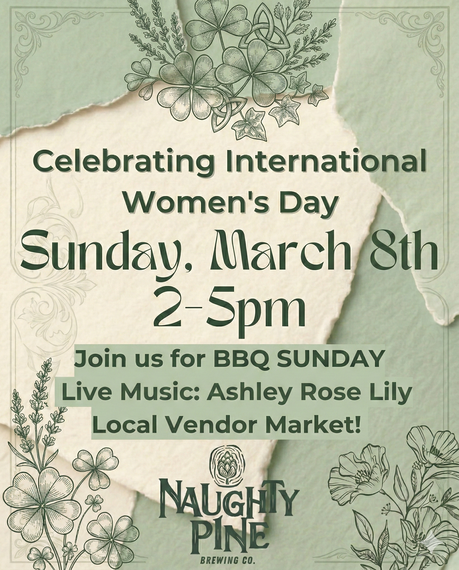 PETES MEATS 12-6PM AND ASHLEY ROSE LILY 2:30-4:30PM.