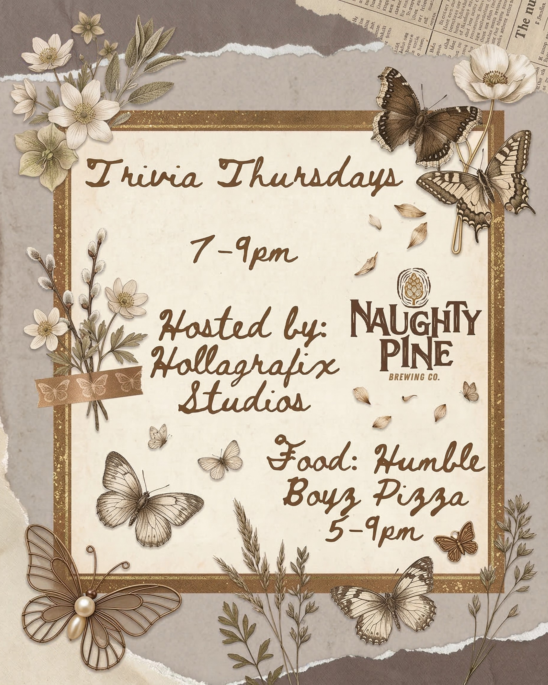 Trivia 7-9pm and Pizza 4-9pm.