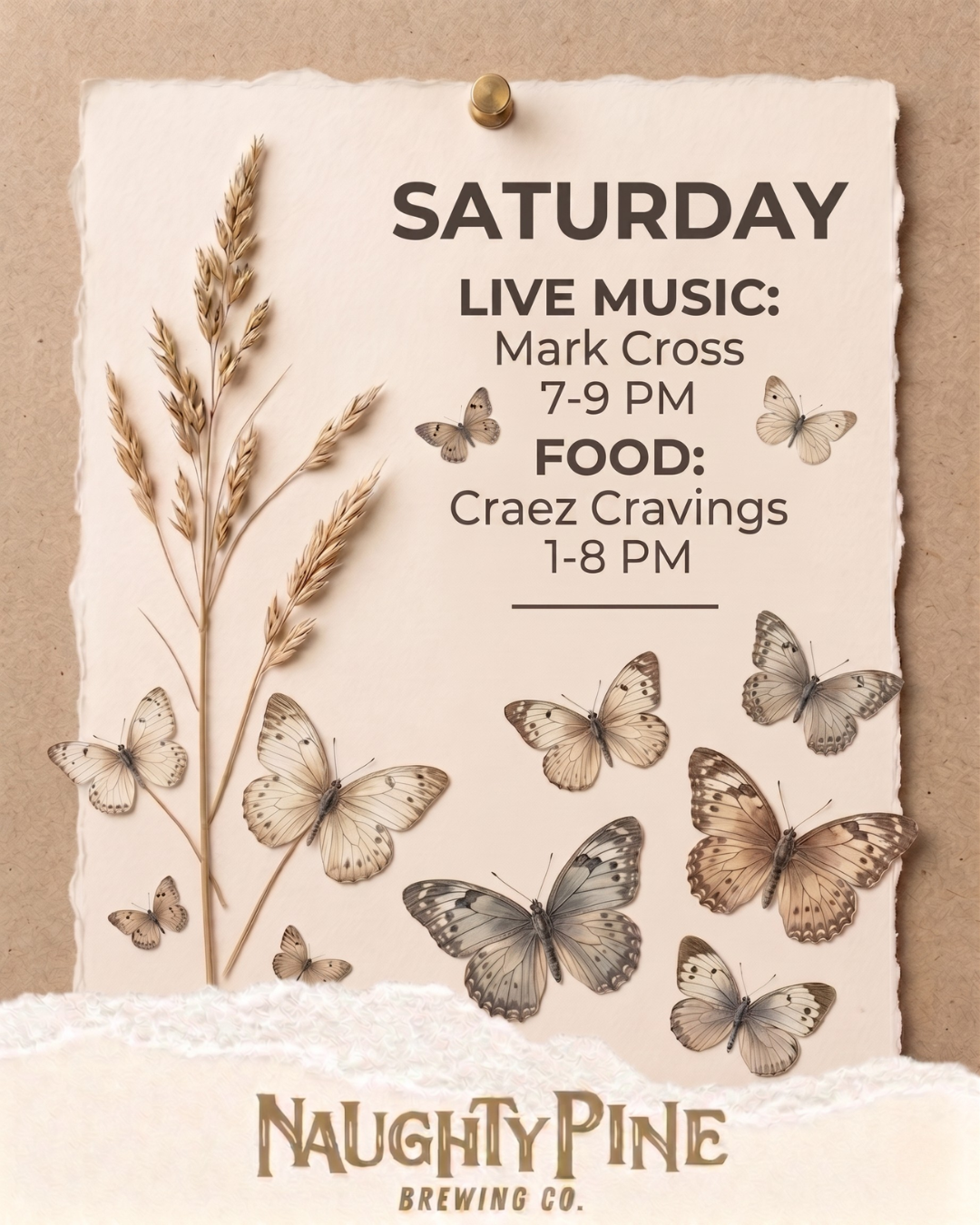 Mark Cross 7-9pm and Craez 1-8pm.