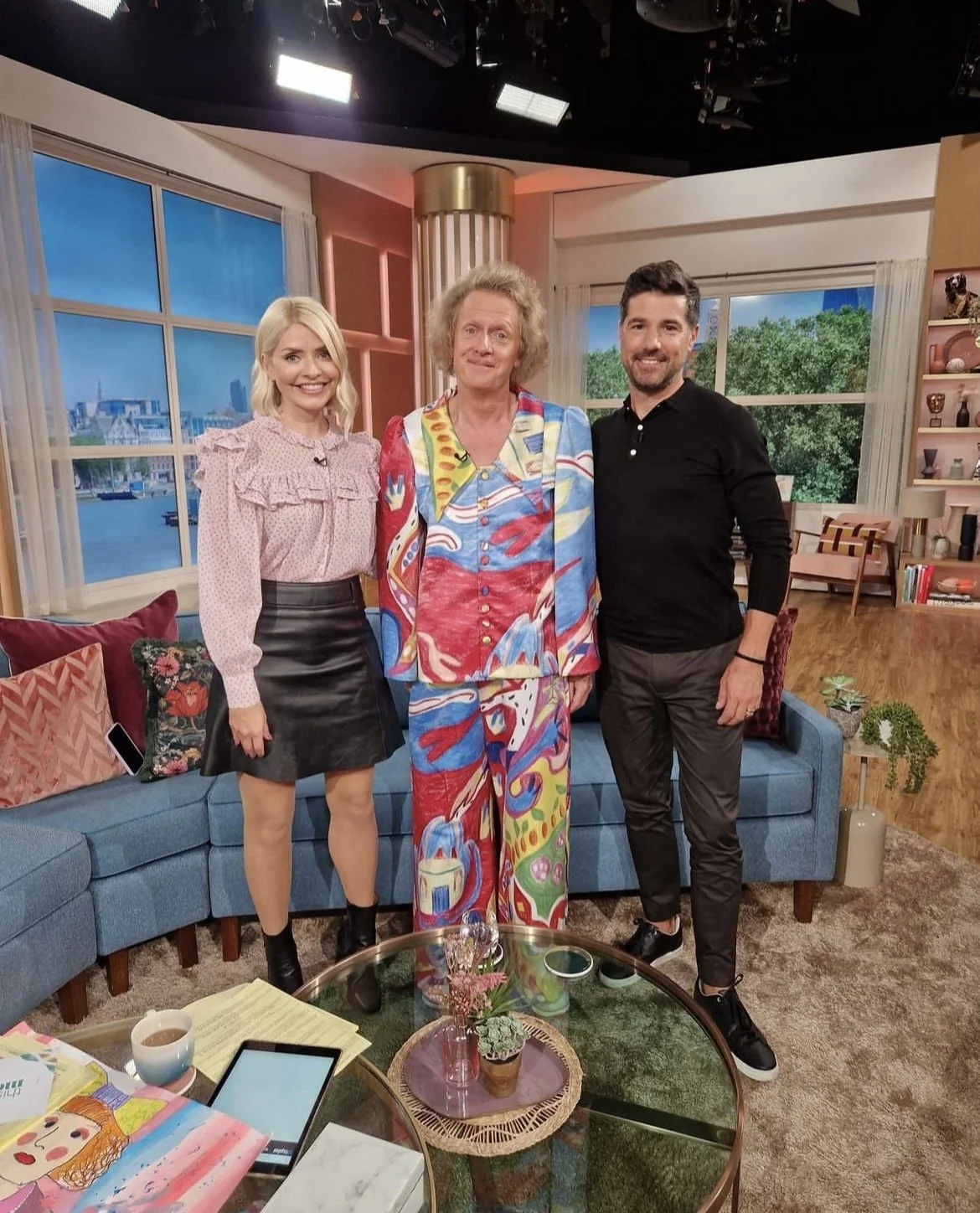 Grayson Perry appears on This Morning wearing my bespoke trouser suit.