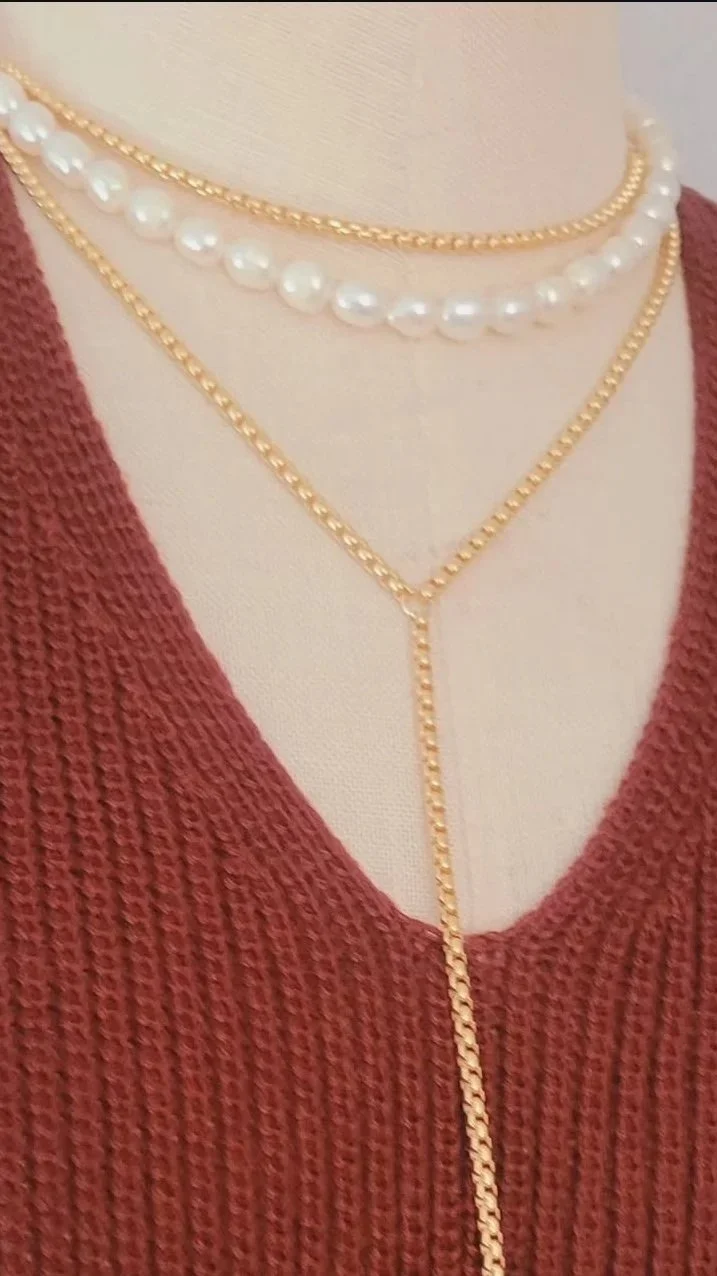 THIN LUCIANA LARIAT 18"