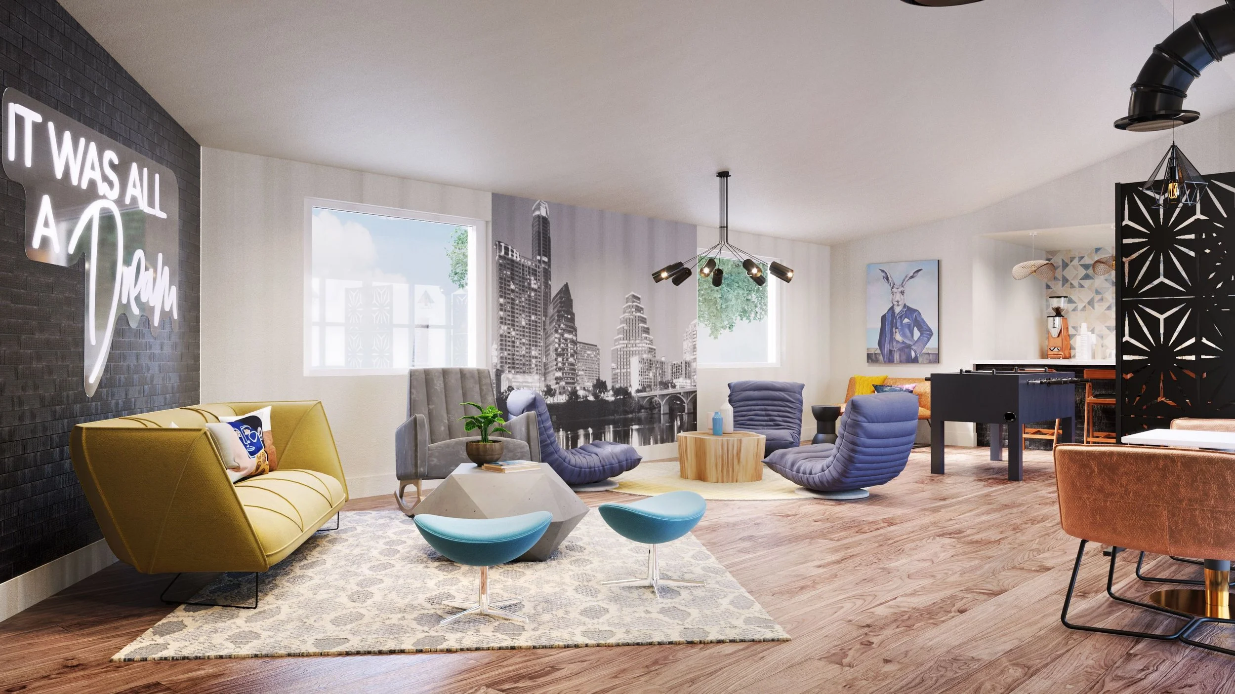 VIDA CLUBHOUSE
 Austin, TX 2021
Design Fee-$7,350
FF&E-$24,760