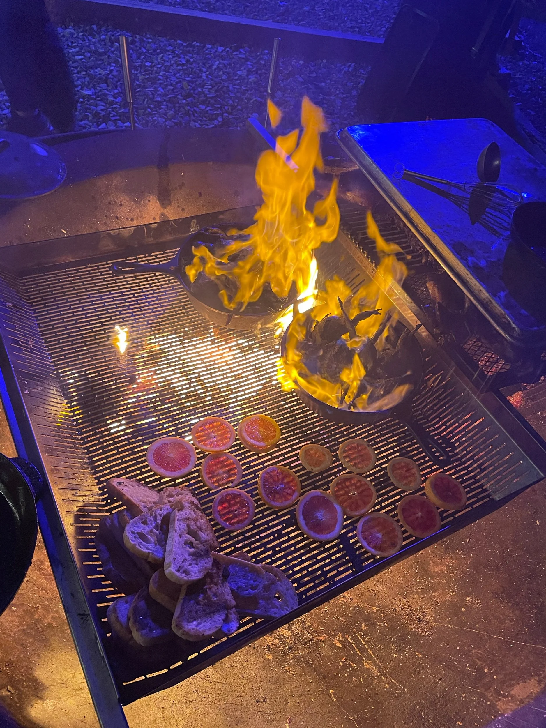 Flame Roasted Quail, Charred Blood Orange