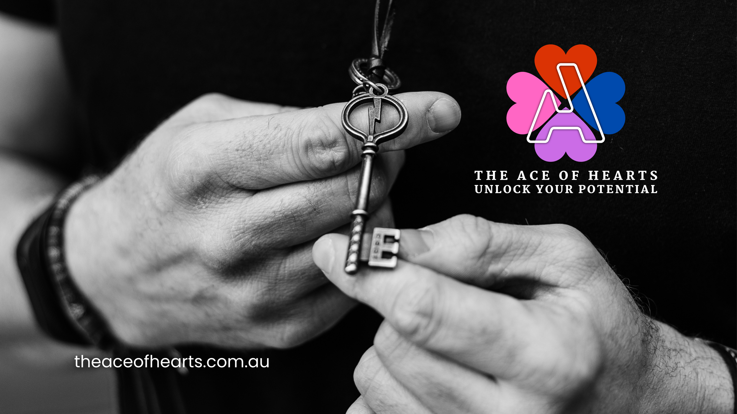 'The Ace of Hearts Unlock Your Potential' and the website 'theaceofthearts.com.au'.
The Ace of Hearts Unlock Your Potential - Matty Knowles - Transformative Coach, Hypnotherapy, Time Line Therapy, NLP, Life Coaching, Morphett Vale, Adelaide