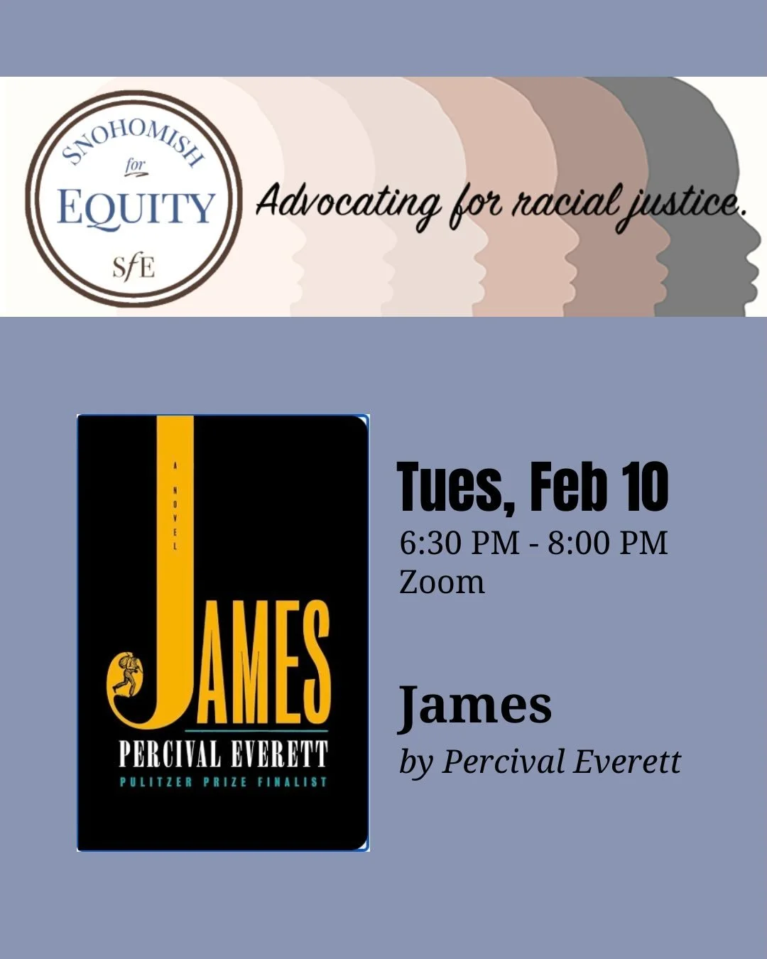 We&rsquo;re excited to announce the Snohomish for Equity Book Club Selection for 2026!

Every year, we alternate between fiction and non-fiction books and we meet every other month (on the second Tuesday), so we have three books in the fiction catego