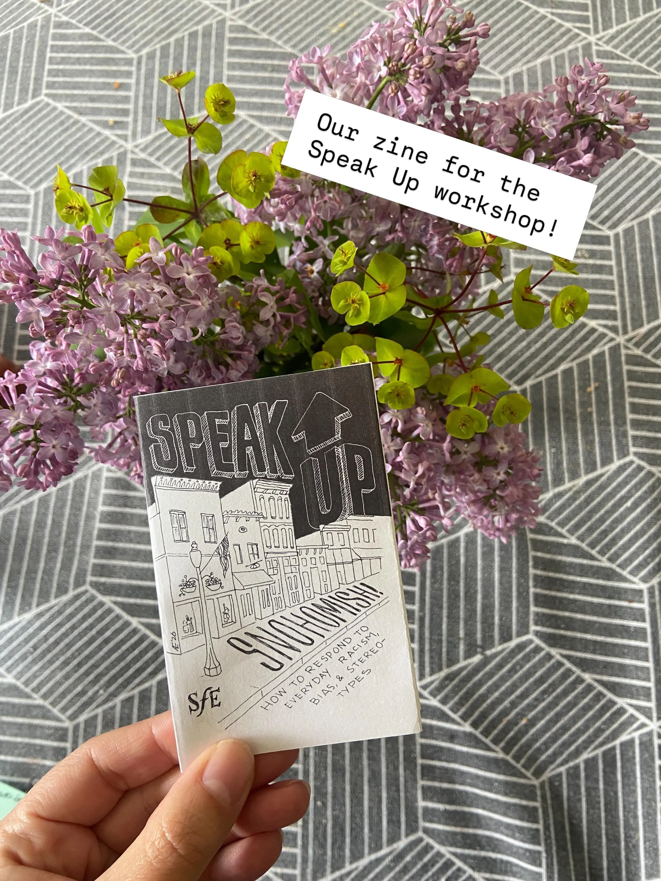 We are so excited for our Speak Up at School workshop on Monday! We even made our own zine to support your learning. Event details are here: https://snohomishforequity.org/home-1

See you Monday, May 4th at 6pm at the Carnegie in Snohomish!