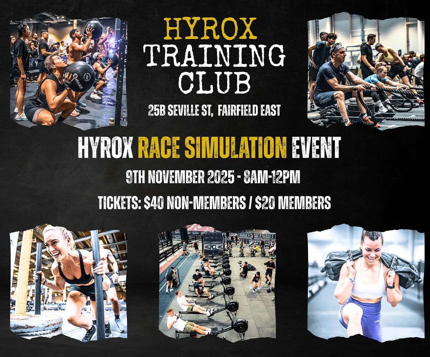 🔵⚪️⚫️ HYROX Training Club - Race Simulation - Team Transform

https://www.eventbrite.com.au/e/hyrox-training-club-race-simulation-team-transform-registration-1778878185539?aff=oddtdtcreator

November 9th, 2025, Team Transform (Official HYROX Trainin