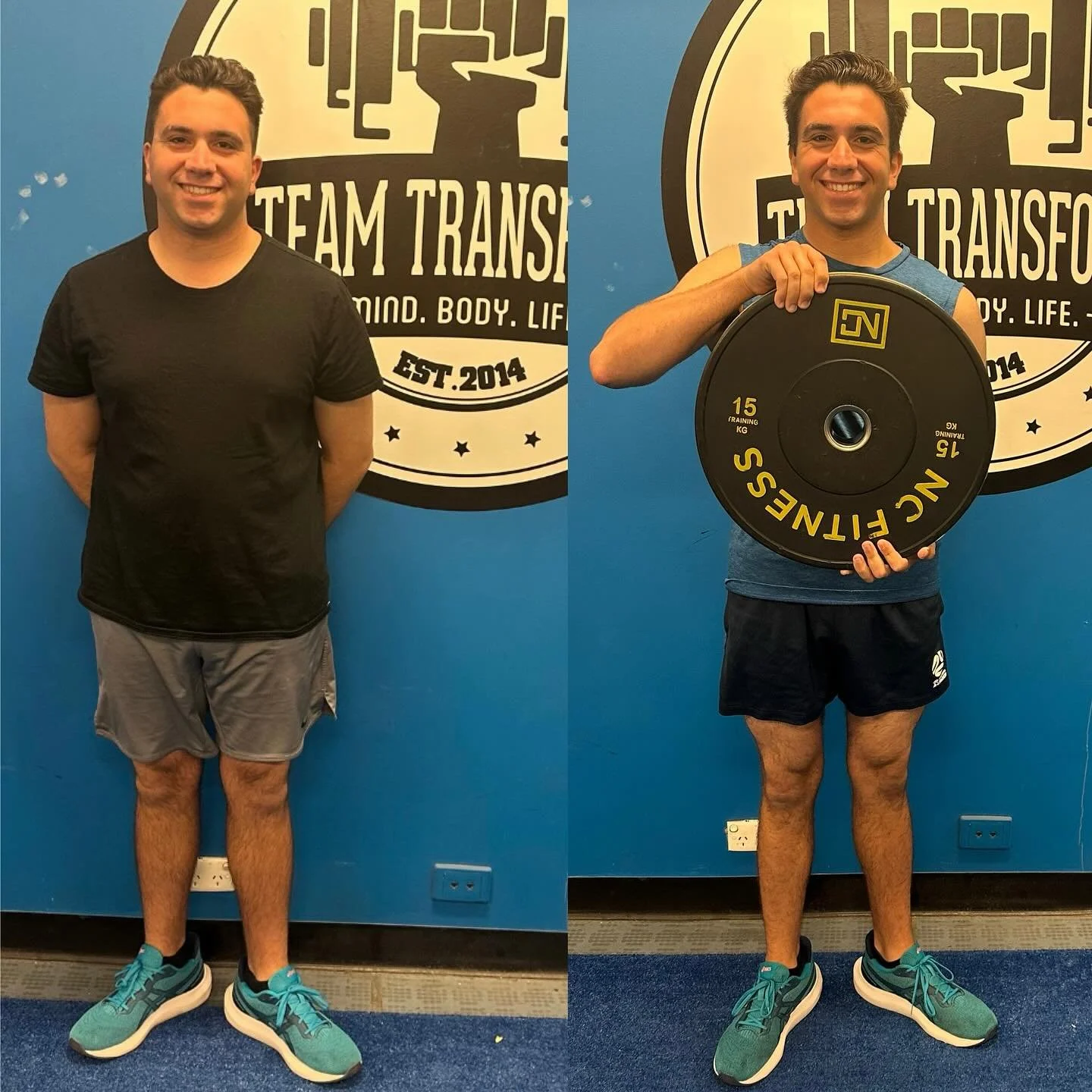 🔵⚪️⚫️ Congratulations Joey! Another weight-loss milestone achieved. 🙌

Today he hit the 15kg loss (here he is holding the heavy burden he used to carry around every day) 💪

ACTUALLY, as of today it&rsquo;s 16.1kg down in 16 weeks! 🤯

Real results