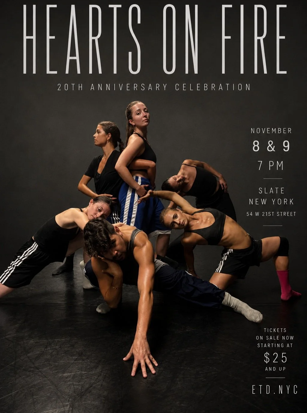 Join us at @slateny to commemorate two decades of Eryc Taylor Dance. We&rsquo;re kicking off the night with a pre-show celebration, leading into a powerful performance of our newest work, Hearts on Fire ❤️&zwj;🔥. Explore the journey and secure your 