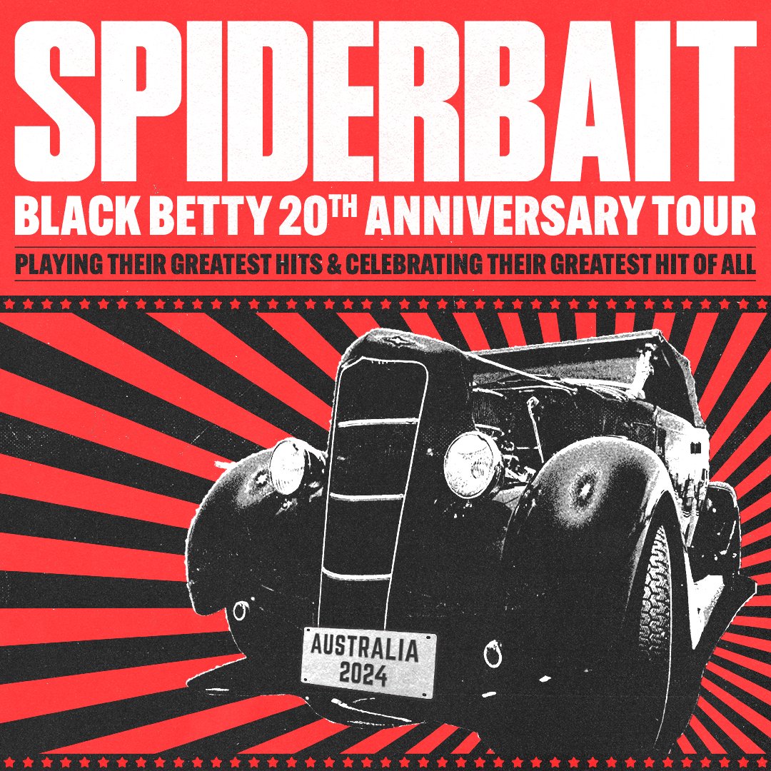 🕸️ JUST ANNOUNCED - SPIDERBAIT! 🕸️

Frontier Touring are delighted to announce iconic Aussie rockers Spiderbait will hit the road this August, September and October for an extensive run of shows to celebrate the 20th Anniversary of their seminal 20