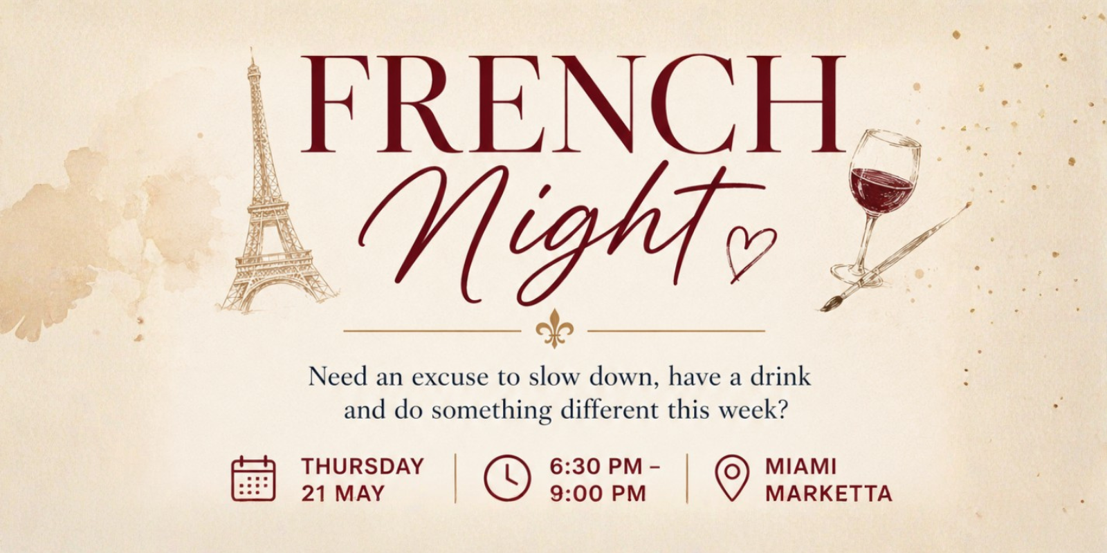 French Night: Sip &amp; Paint