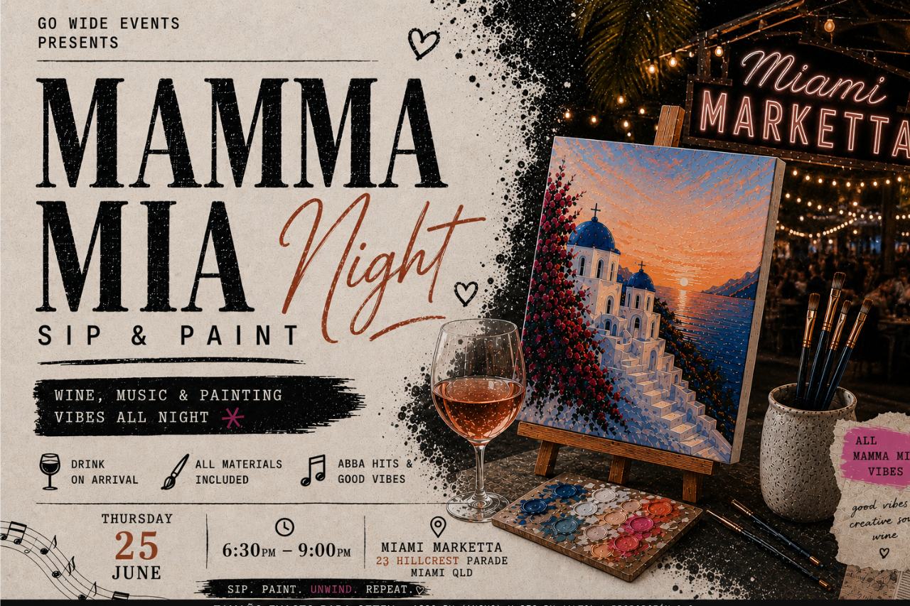 MAMMA MIA SIP &amp; PAINT NIGHT