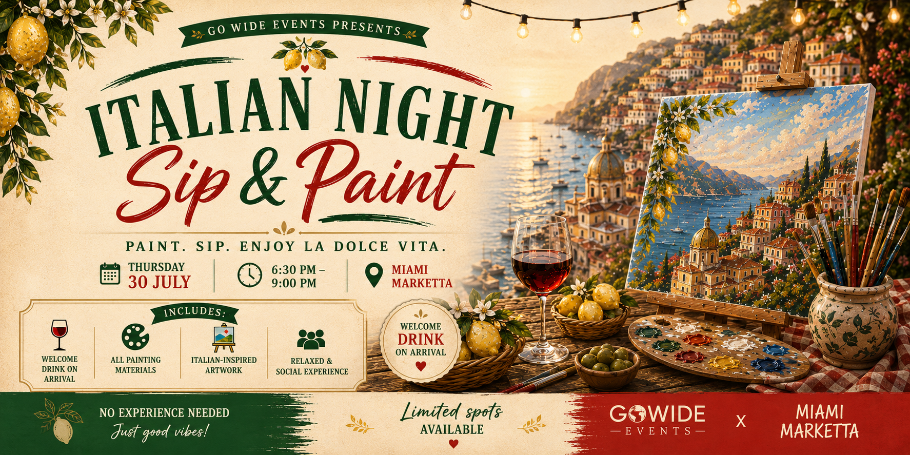 ITALIAN NIGHT SIP &amp; PAINT