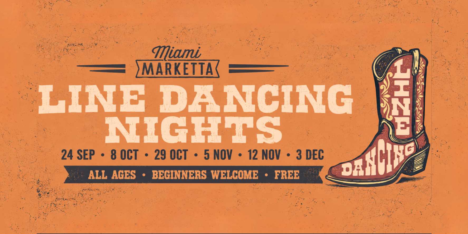 LINE DANCING AT MIAMI MARKETTA - 29 OCTOBER