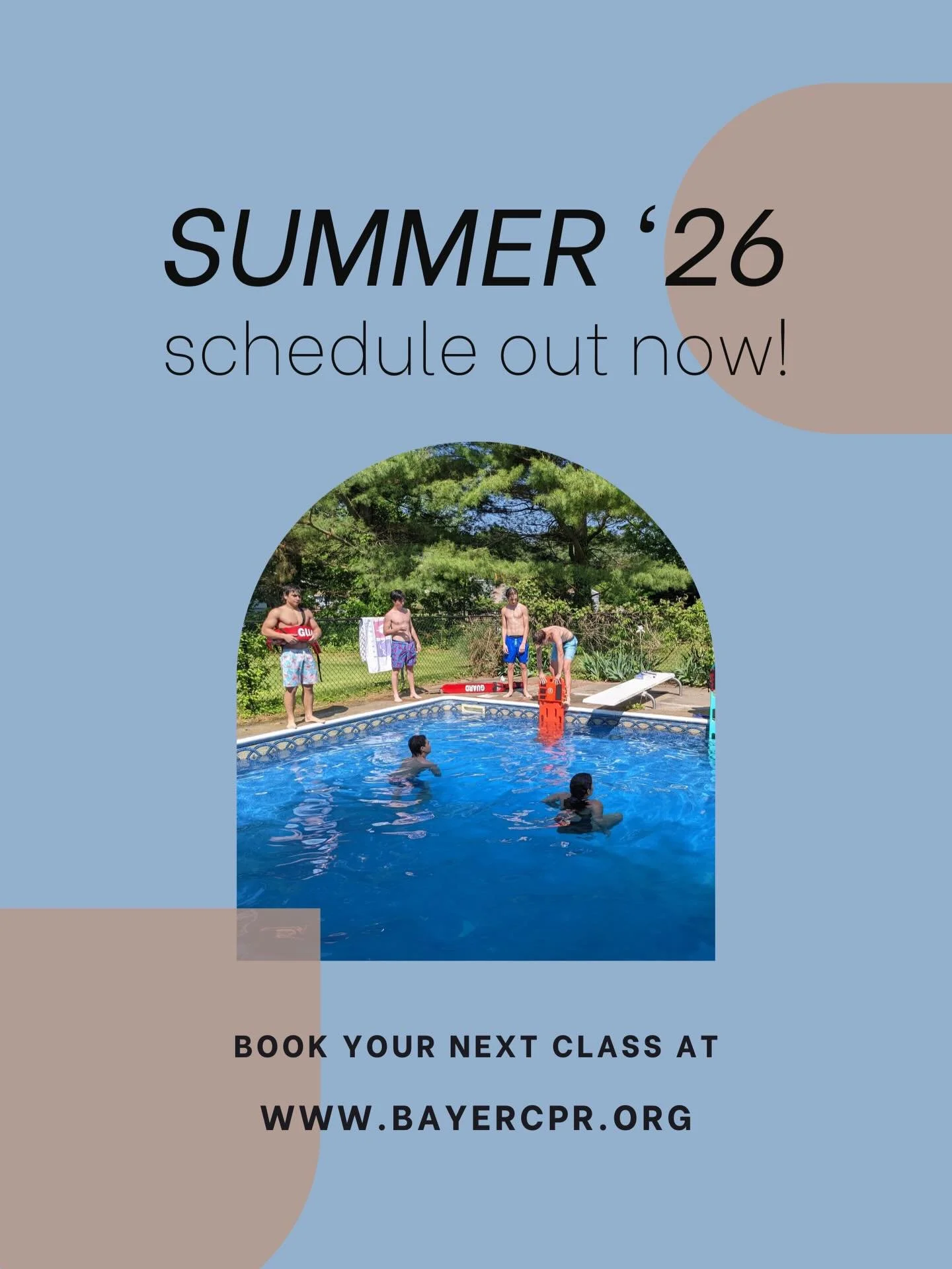 BayerCPR's Summer 2026 Course Schedule is now out!! Visit the link in our bio to register for your class! Only 3 months to go!!!