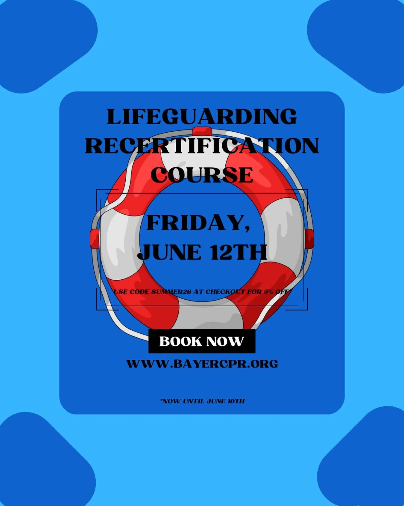 Looking to get Recertified? Sign up now for our class on Friday, June 12th!