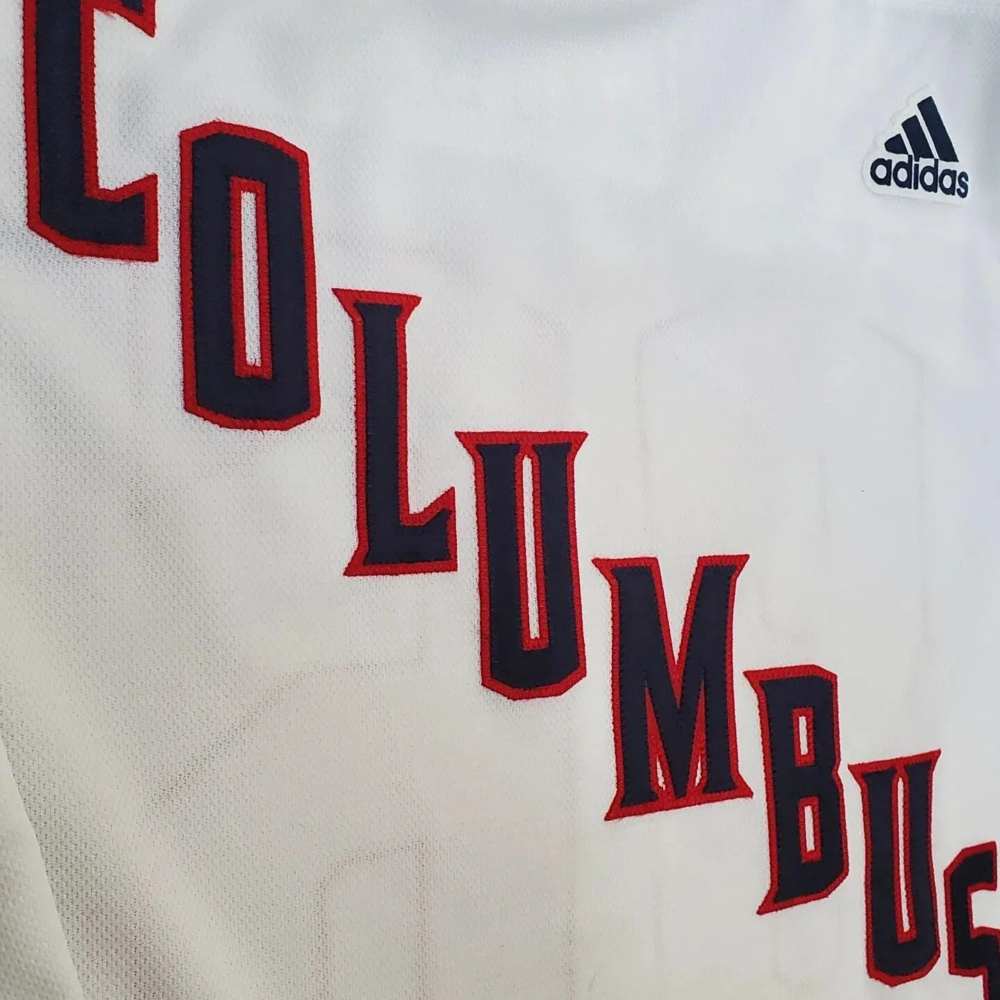 Another custom...but this time without the need for my imagination. The @bluejacketsnhl wore custom warm ups in January 2023 to support First Responders. 
These were pretty sweet and I was stoked when a customer reached out wanting to put them togeth