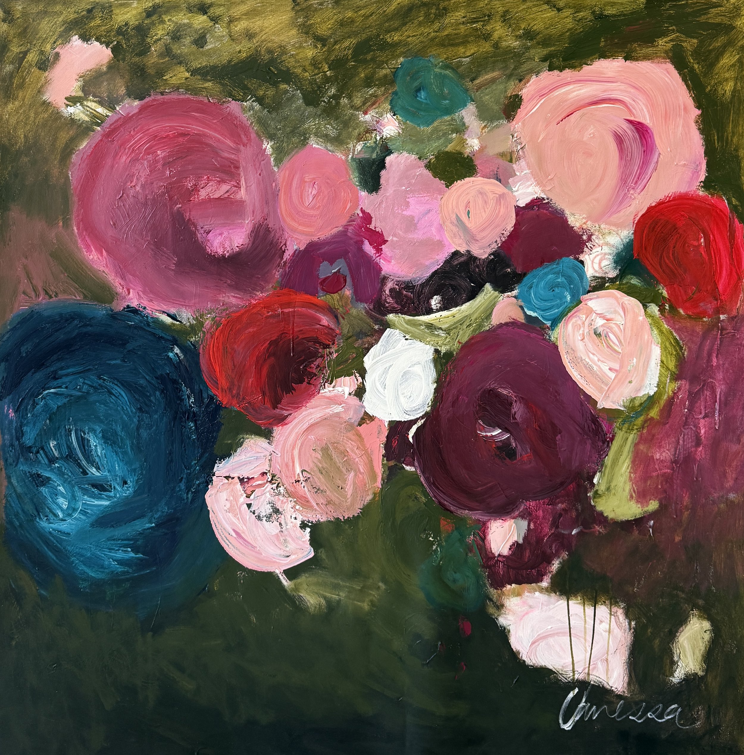 Floral Poetry - Unstretched Artwork