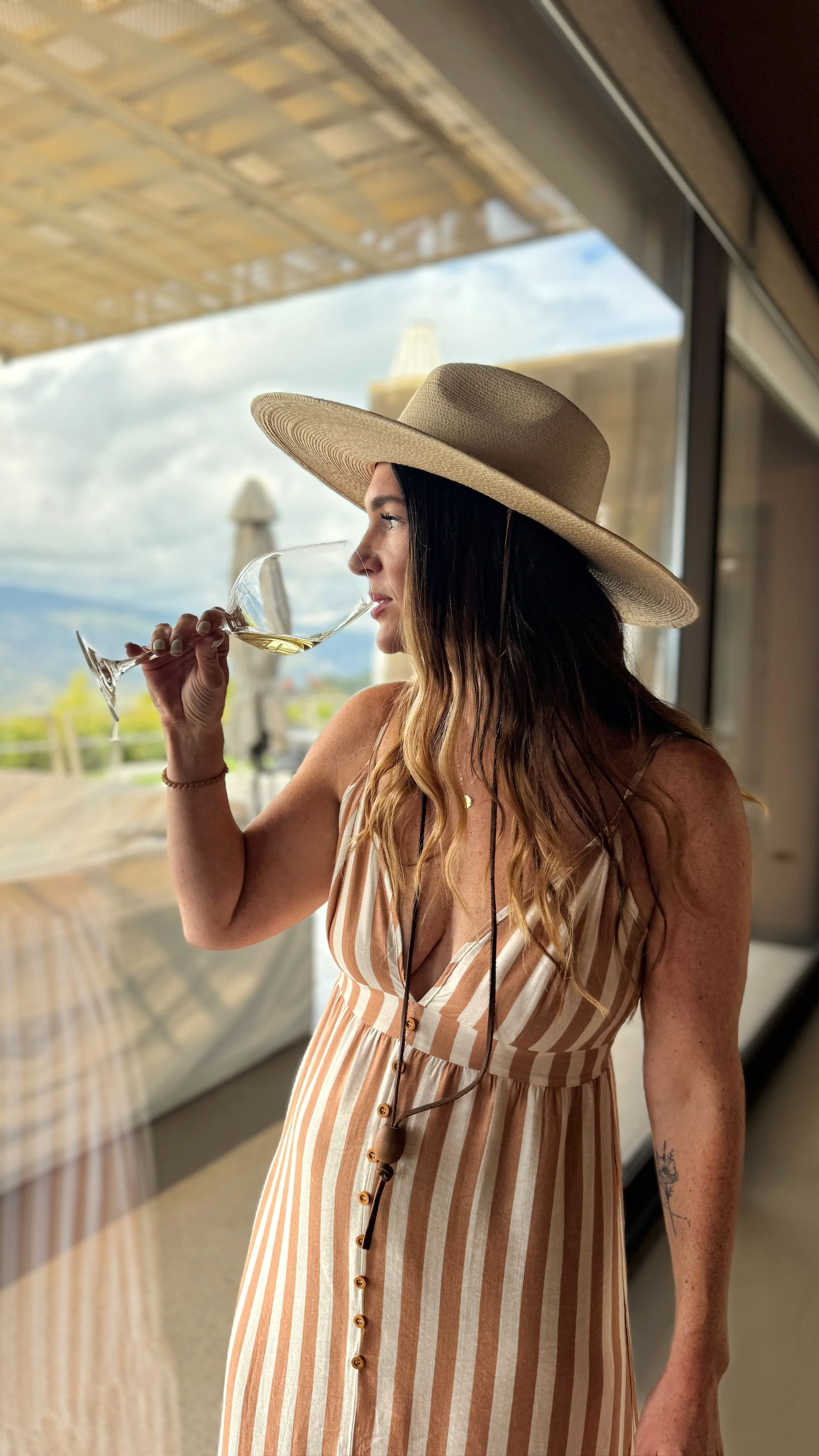 Sipping Wine in Greece