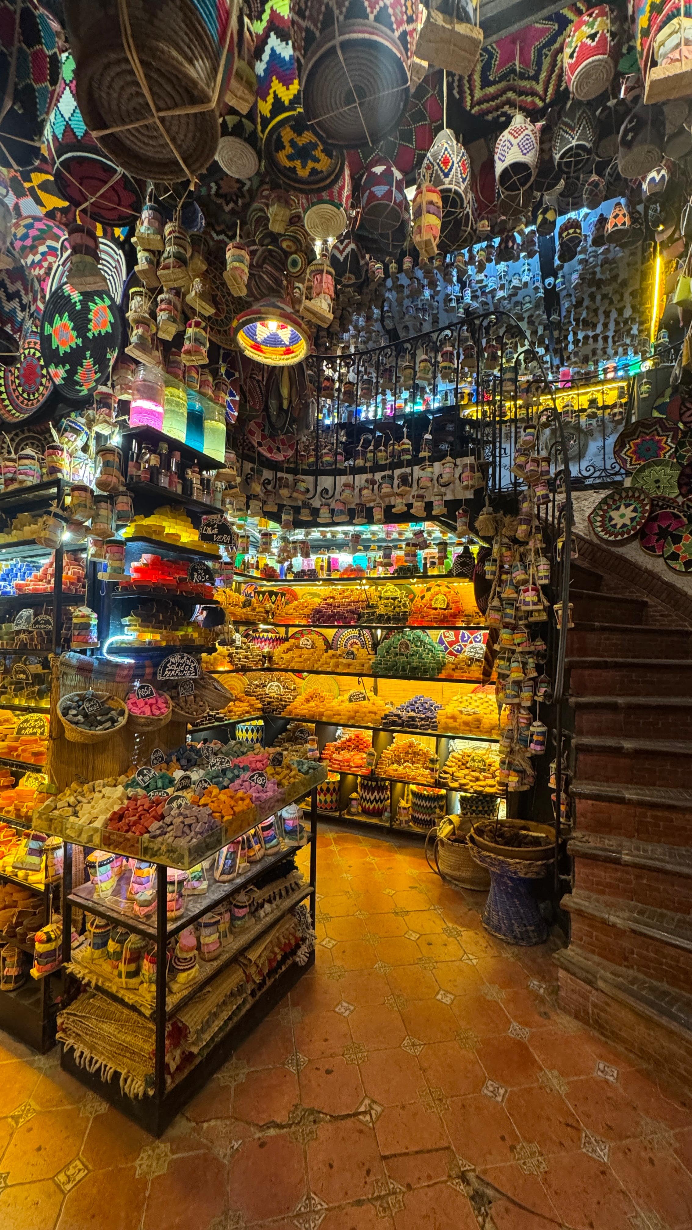 Interior of a souk stall in Morocco