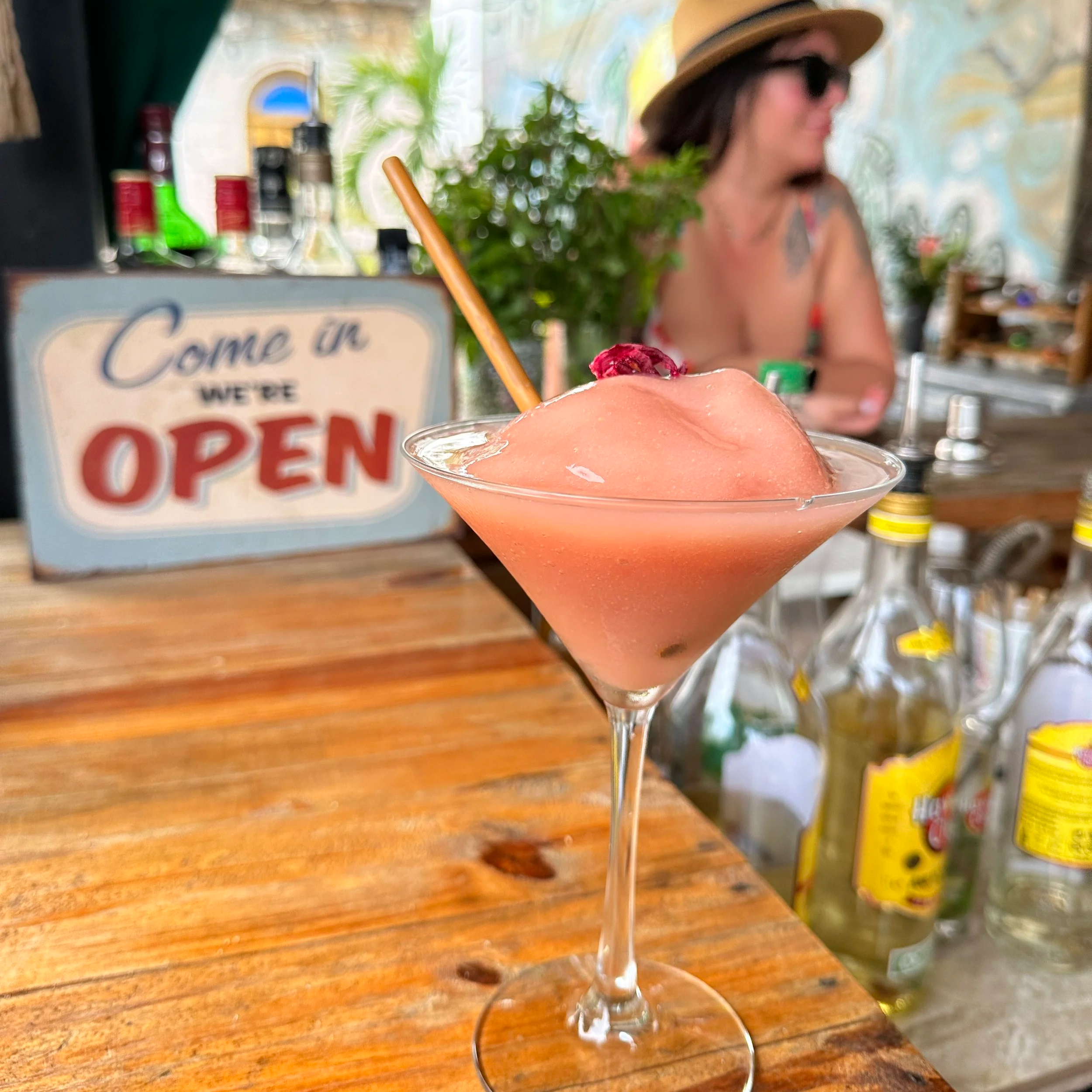 A guava daiquiri frappe in Havana, Cuba