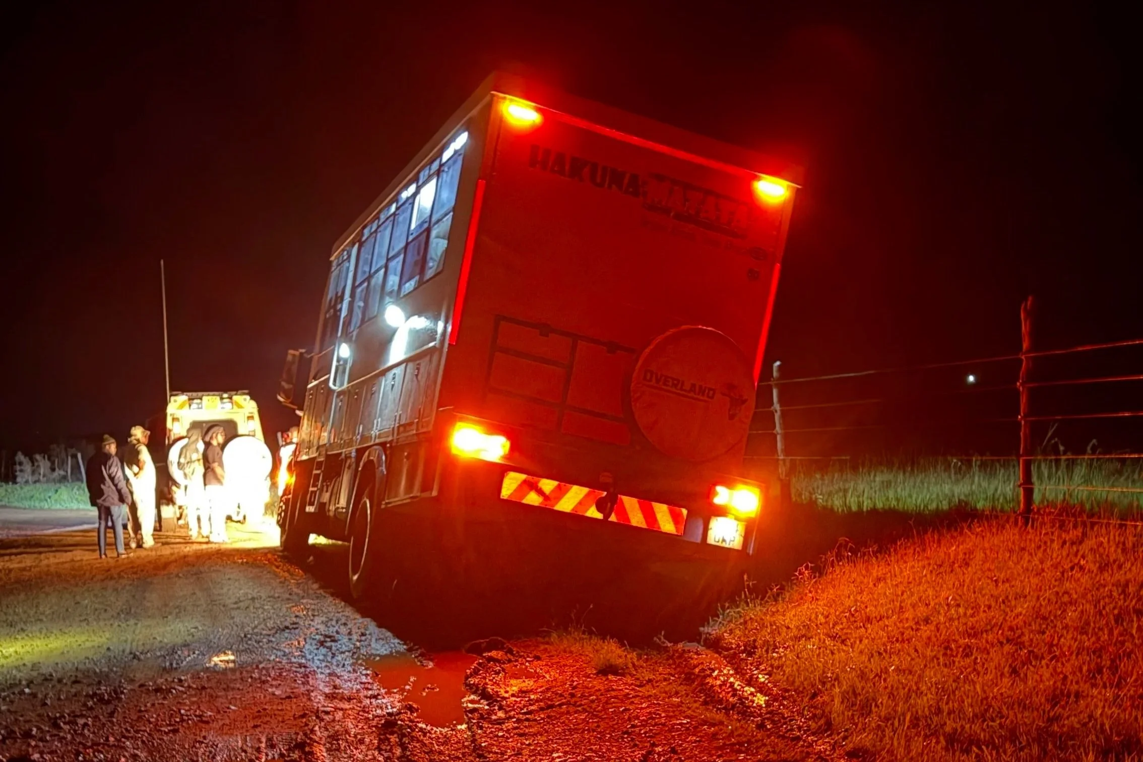 safari truck stuck in flood mud in the Maasai Mara — type 2 fun in real life