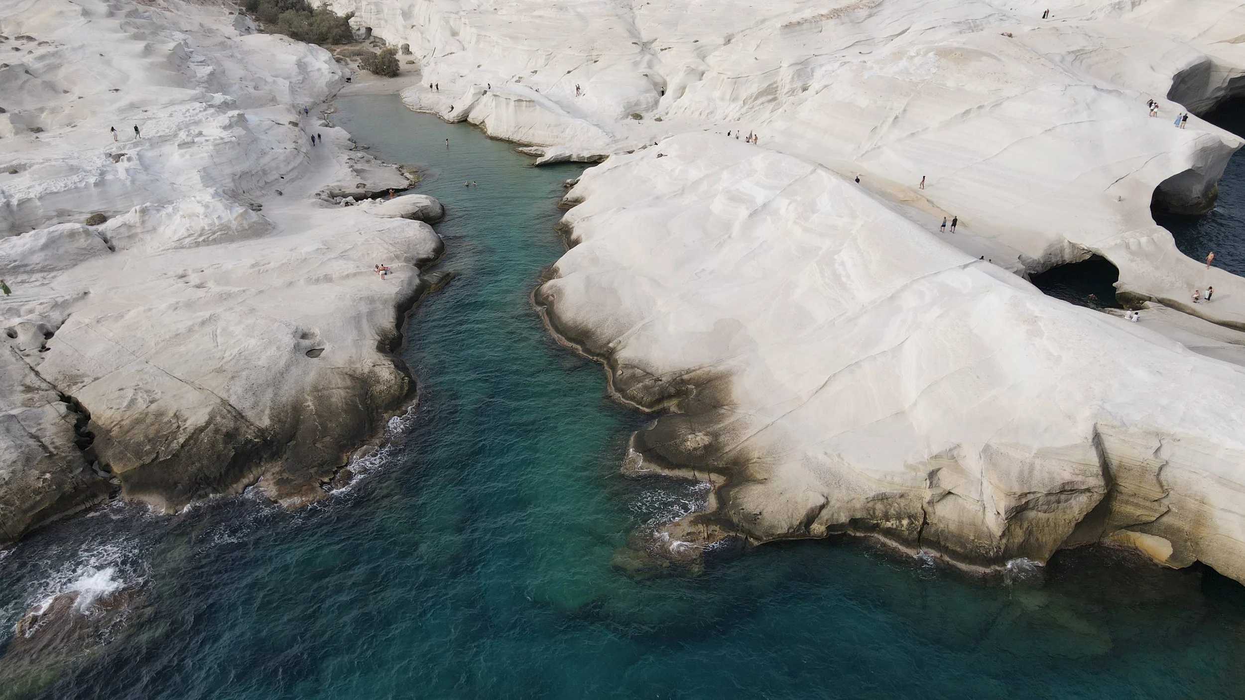 Drone footage of the Greek islands.