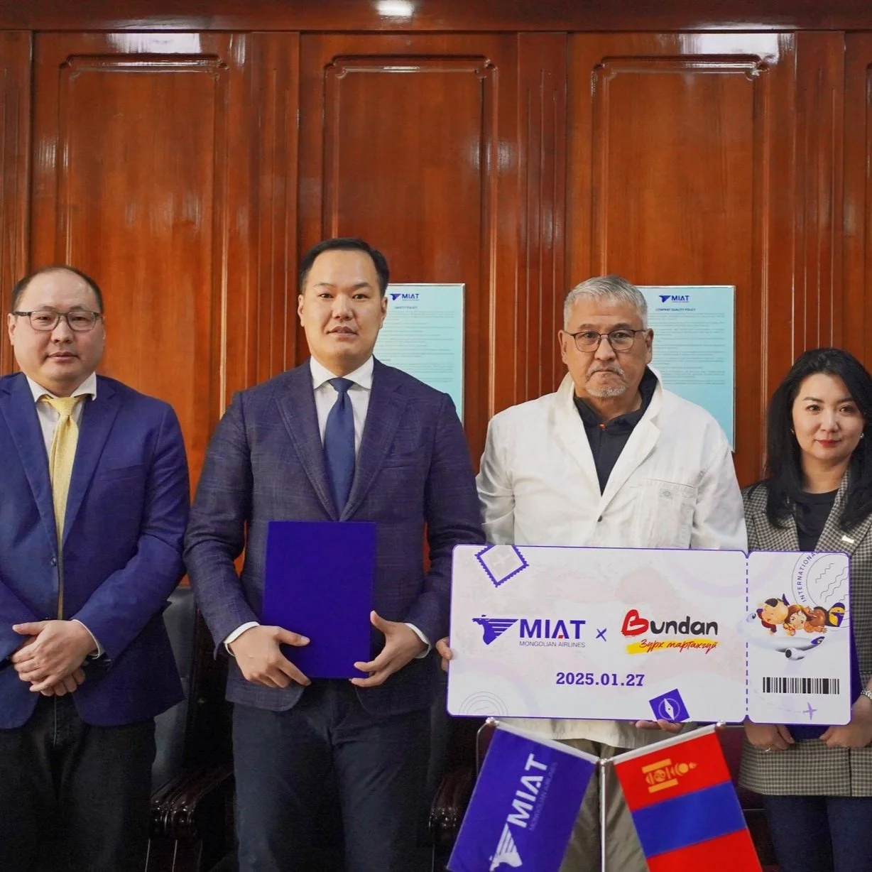 MIAT MONGOLIAN AIRLINES Partners with Bundan NGO’s “Heart Remembers” project