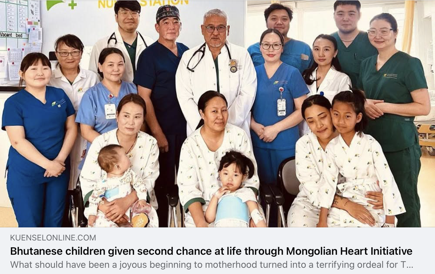Kuensel: Bhutanese children given second chance at life through Mongolian heart initiative