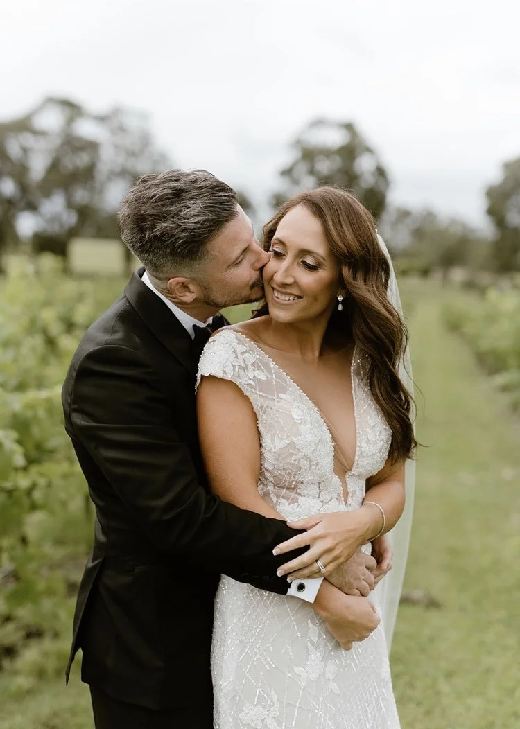 winery wedding husband and wife