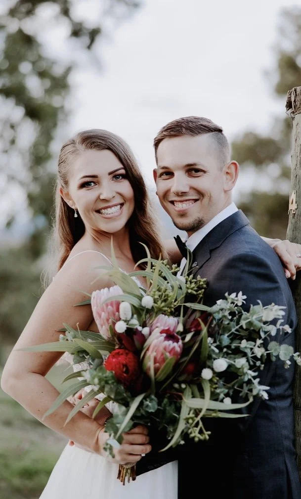 husband and wife winery wedding