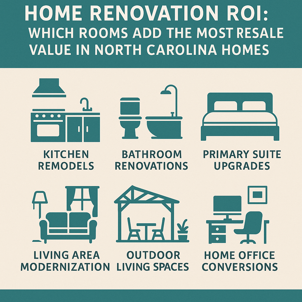 Home Renovation ROI: Which Rooms Add the Most Resale Value in North Carolina Homes