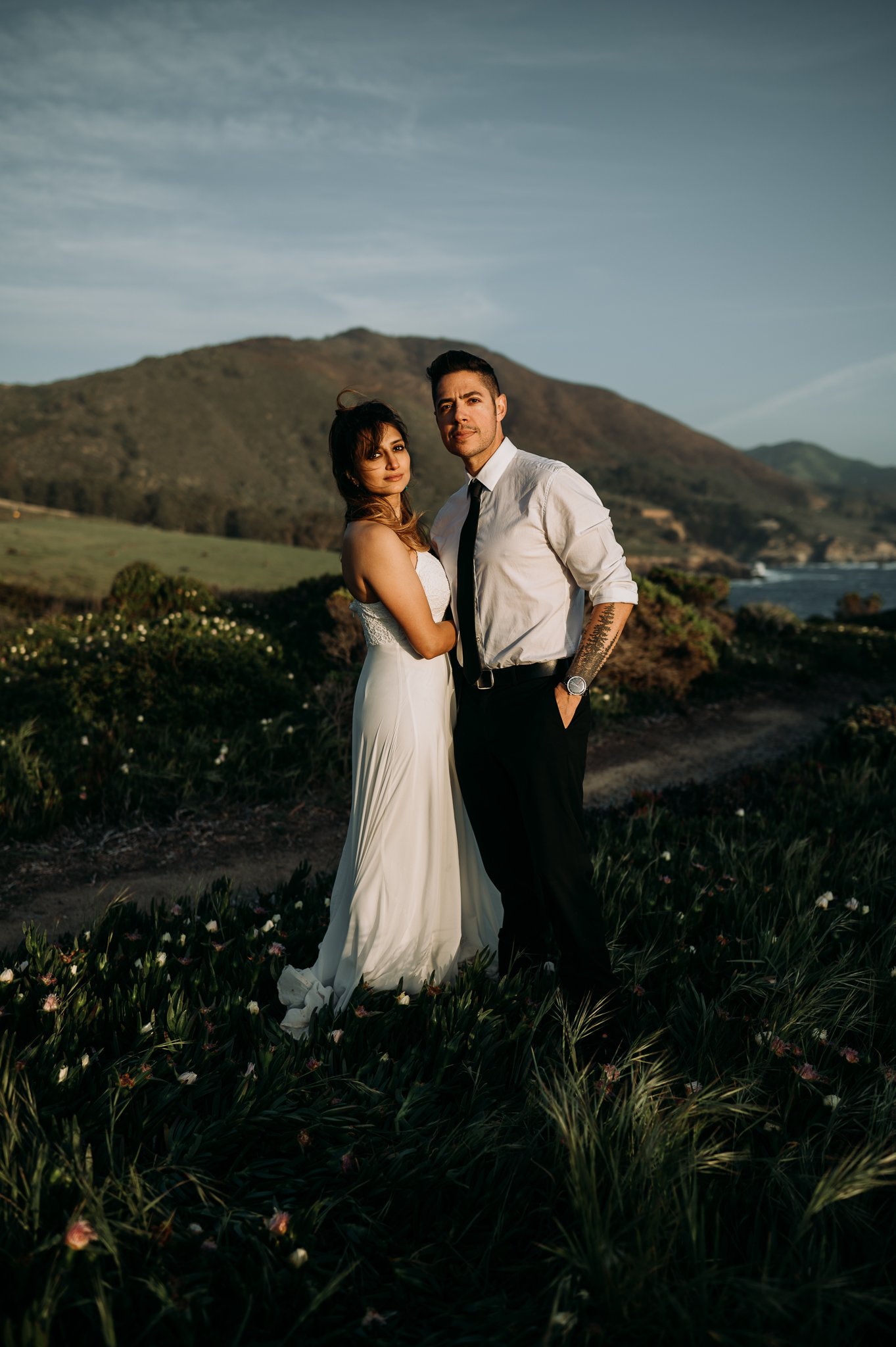 elopement photo session couple cliffside Big Sur California