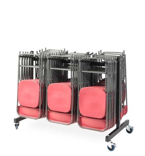 Folding Chair Trolley | 70 Folding Chairs Capacity | Black, TC70T-30-TO-199-UNITS