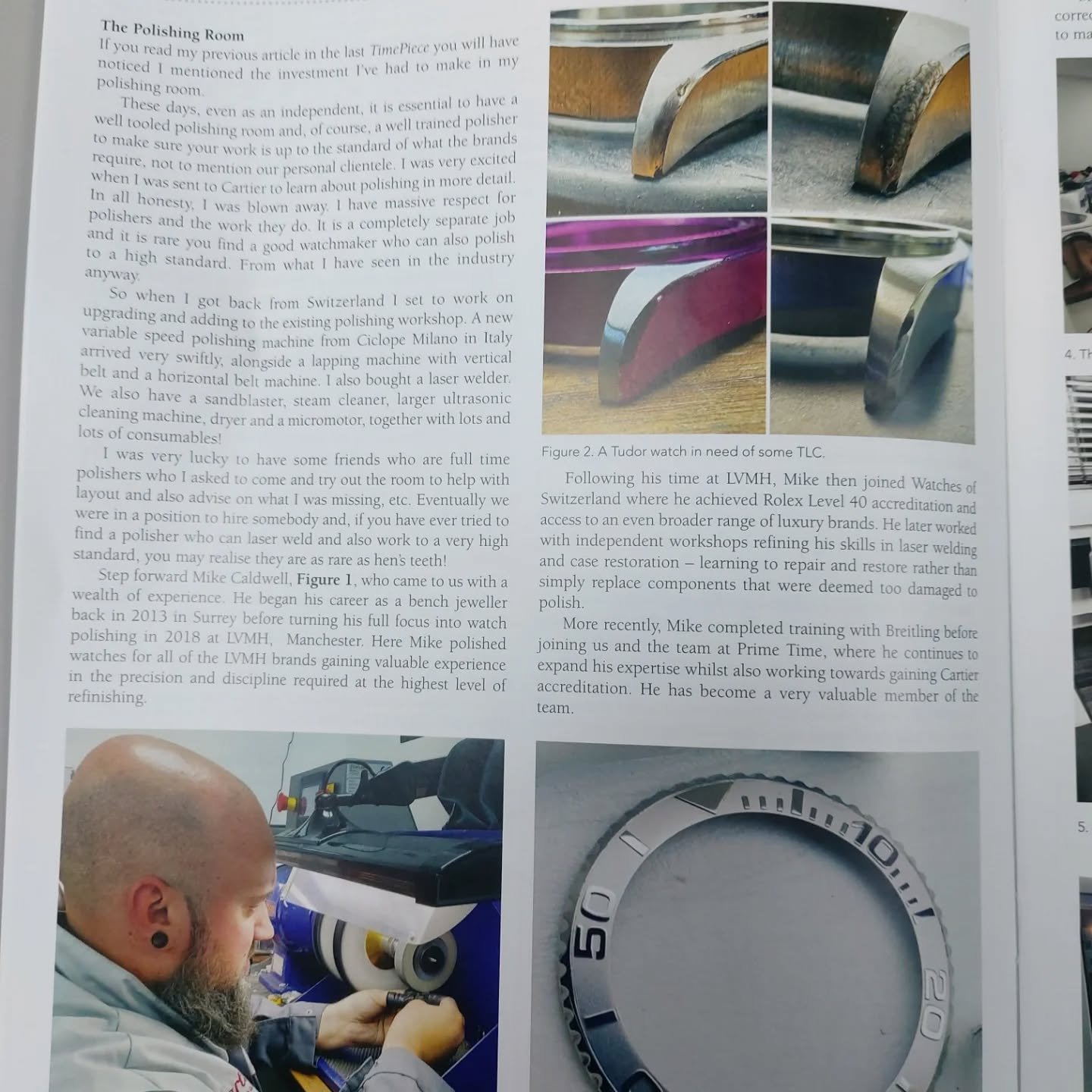 Our latest article in the Timepiece magazine came out this week. This months article is all about polishing and the equipment and staff needed to provide a service recognised at brand level. 

Im really enjoying writing these, Im hoping to help out m