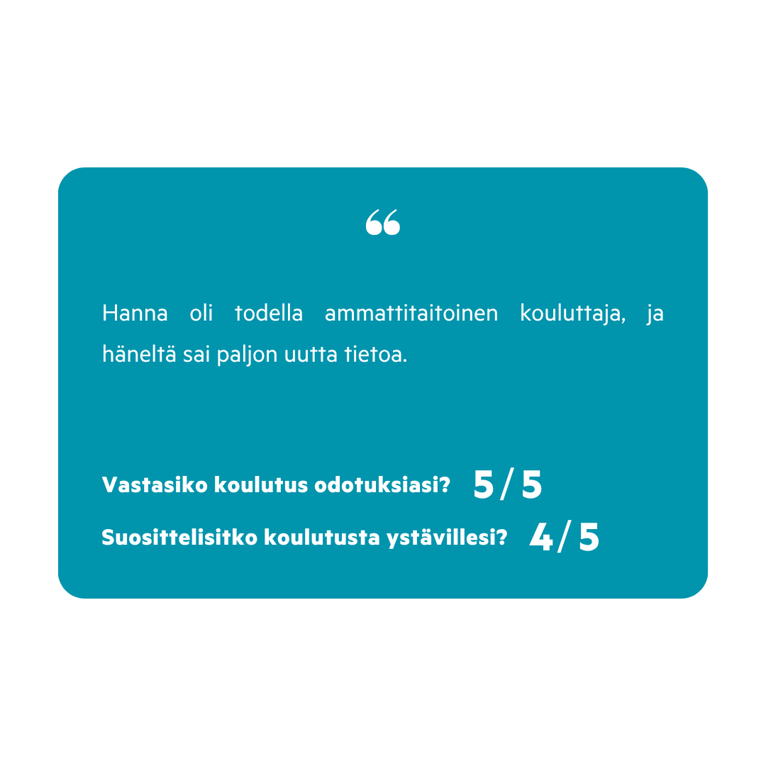 Lainauskortti, jossa on arvostelu Hanna-oppikirjasta suomeksi.