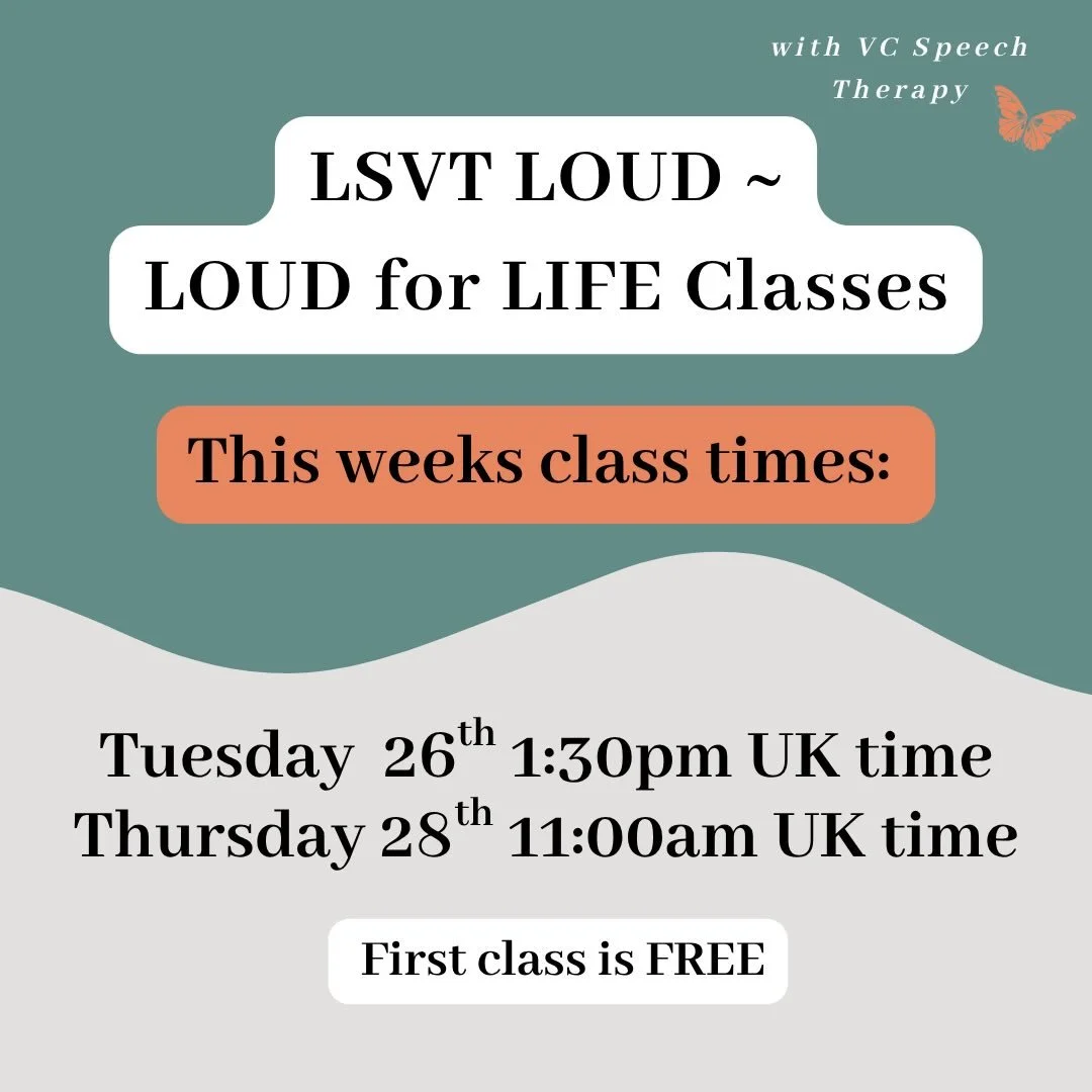 Join us this week for our LSVT LOUD for LIFE online classes -&nbsp; a fun and supportive way for people with Parkinson&rsquo;s to exercise their voices and to continue to practise LSVT LOUD daily exercises with carry over into the real world.

Email 
