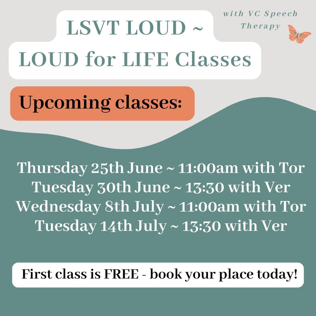 Come along to one of our classes - we have some fun themes coming up. Lots of laughs and support in these classes but the focus is always on exercising the voice! Book your place today by emailing info@vcspeechtherapy.com