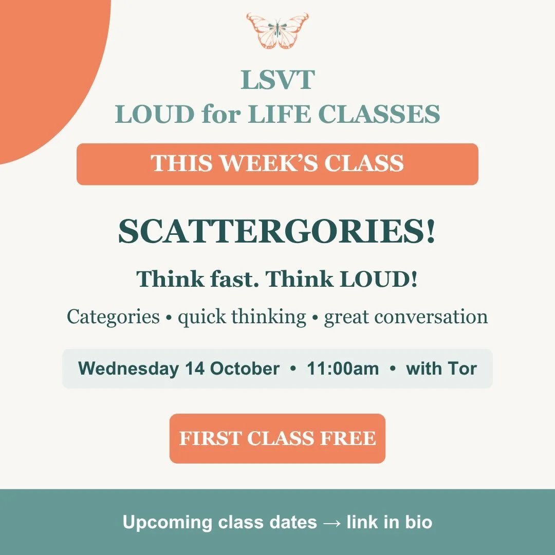 🎲 It&rsquo;s Scattergories week at LOUD for LIFE!

Join Tor on Wednesday 14 October for a fun, fast-paced session of categories, quick thinking and a few unexpected answers!

We&rsquo;ll be challenging our brains, practising our LOUD voices and enjo