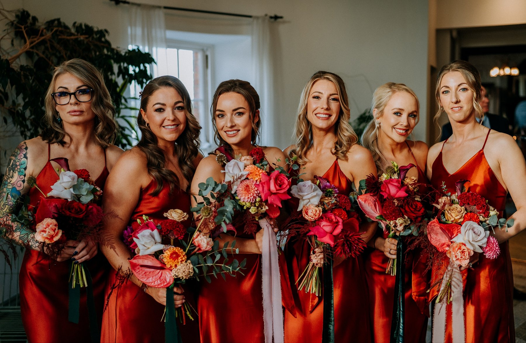 bridesmaids at hawkstone hall