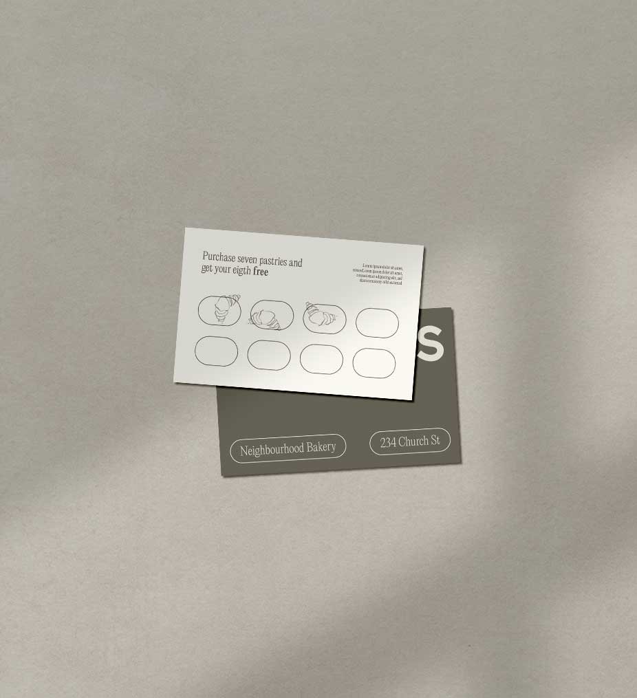 Bakery lifestyle brand including branded stationary