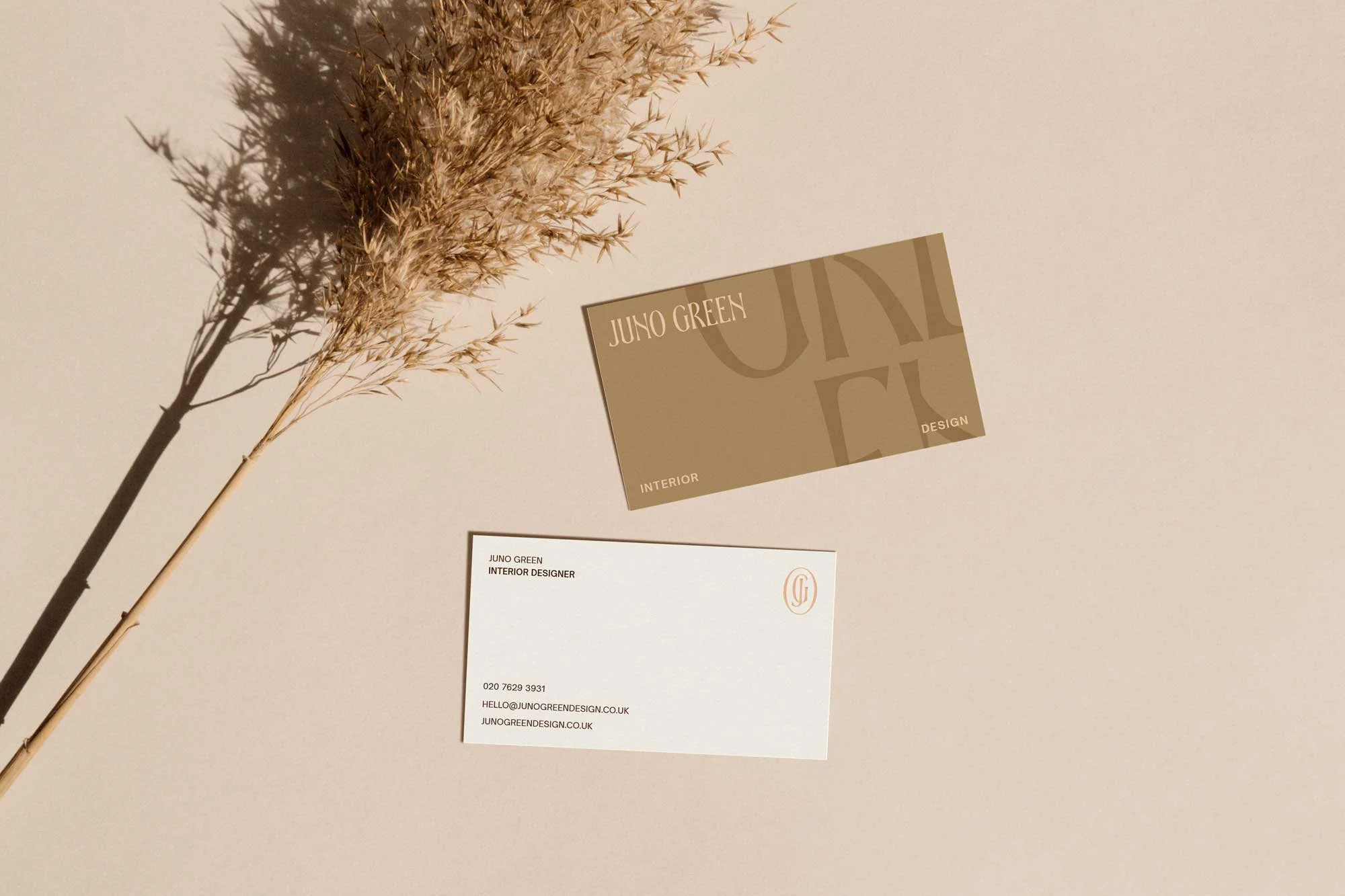 Interior design elegant branded business cards