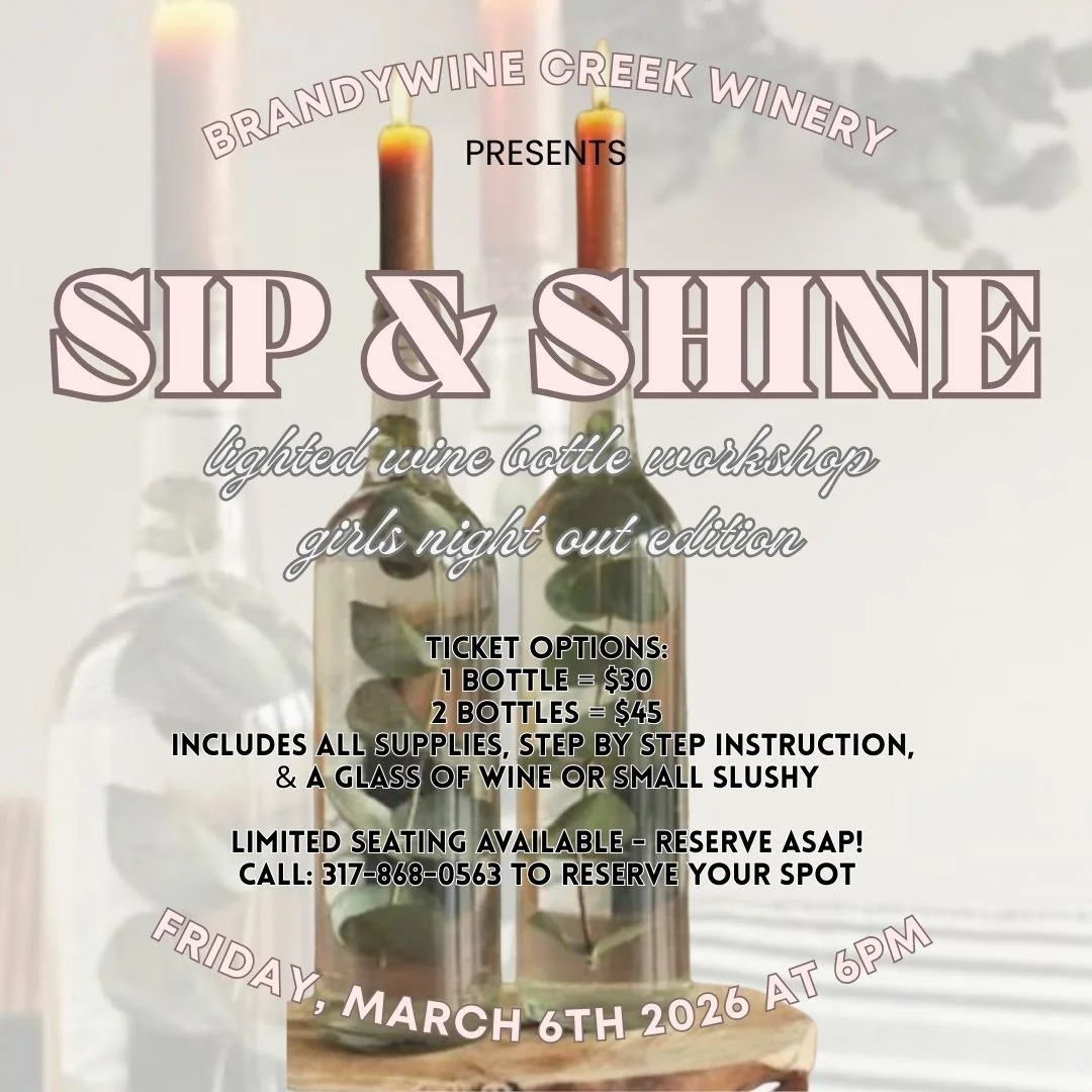 Sip & Shine -Lighted Wine Bottle Workshop — Brandywine Creek Winery ...